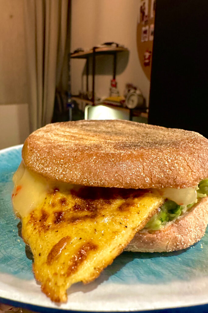 Homemade Guacamole and Omlette McMuffin