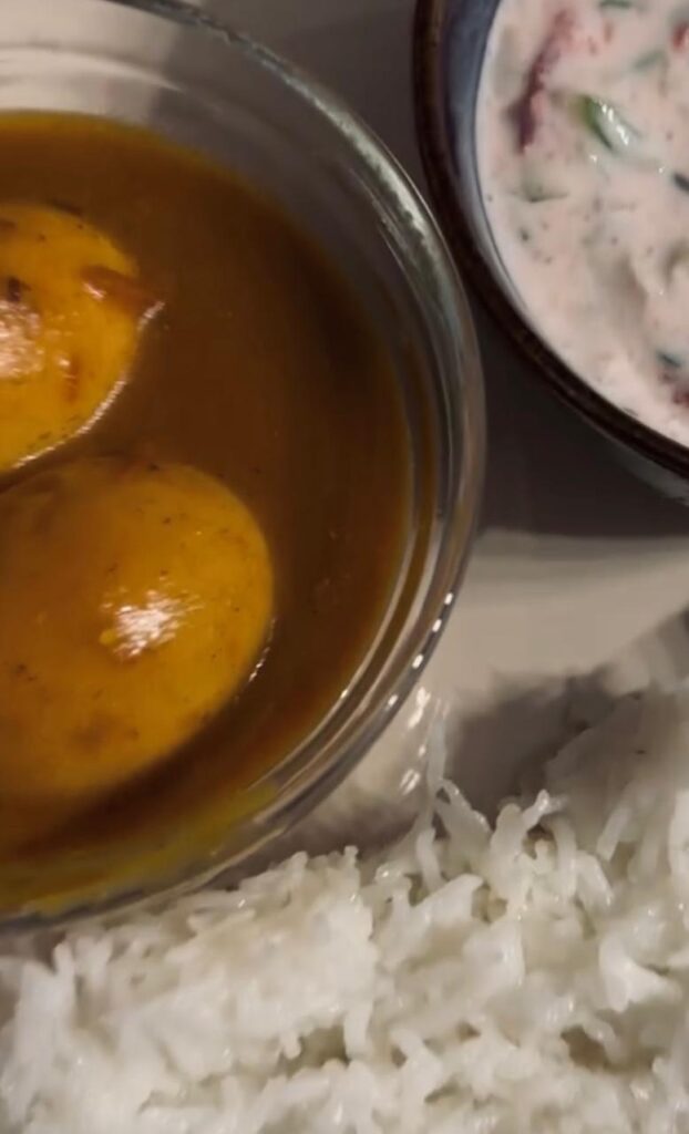 Egg Curry is a flavorful Indian dish made with boiled eggs in a spiced tomato gravy.